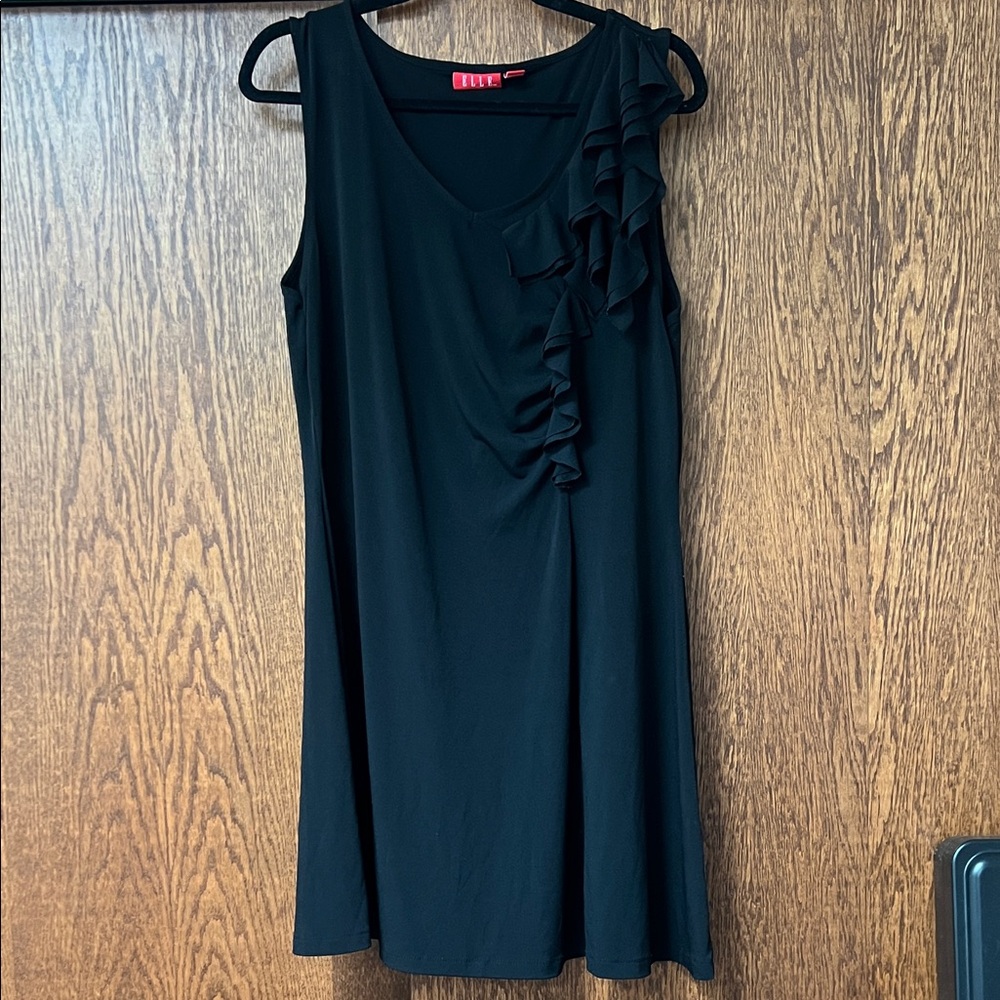 •ELLE• Black Ruffle Dress